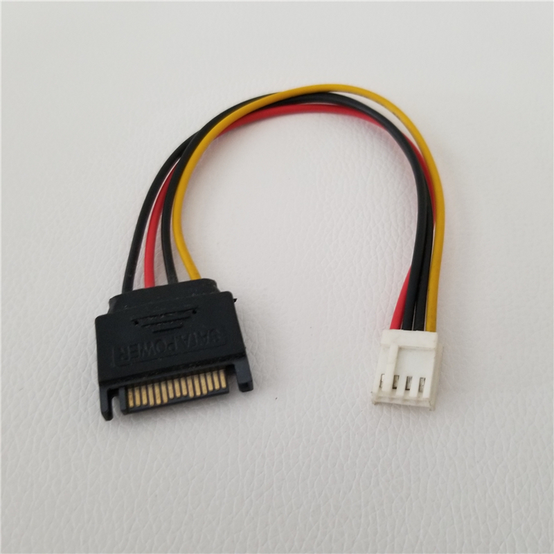 

1 PCS SATA Cable 15Pin to 4Pin FDD Floppy Male to Female Power Cable for PC DIY