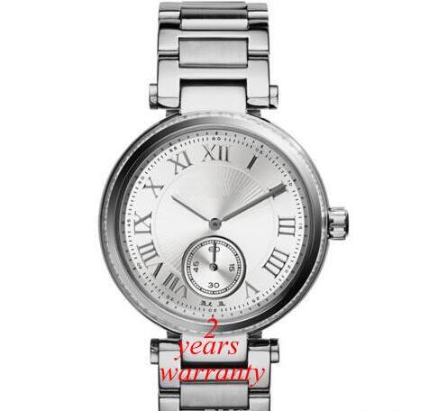 

free shipping New Skylar Stainless Steel Case Silver Dial Ladies Watch MK5866 5866 +original box