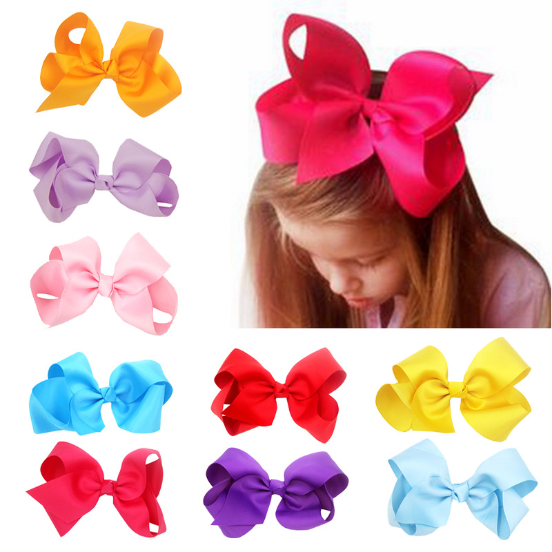 

Wholesale 15CM Children Large Hair Clips Baby Bow Hair Clip Girls Hair Accessories Kids Fashion Hairbows, Mixed color