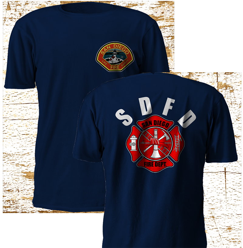 

Fashion New San Diego California Firefighter Fire Department Navy T SHirt M-3XL Tee shirt, Navy blue