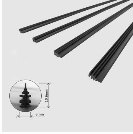 

2pcs Car Silicone Universal Frameless Windshield Wiper Blade Refill 26'' Auto Insert Rubber Strip Windscreen Wiper Blade Soft