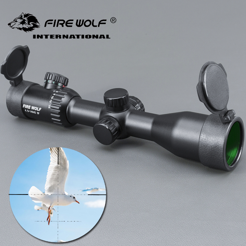 

4.5-14x42 SF B Mil-Dot Reticle Red Green Illumination Tactical Rifle Scope Adjustable Objective Lens Airsoft for Hunting