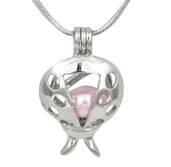 

Unique Lovely Silver Plated Ladybug Pearl Cage Pendants Charms Locket DIY Pearl Mountings Fashion Jewelry Wholesale P105