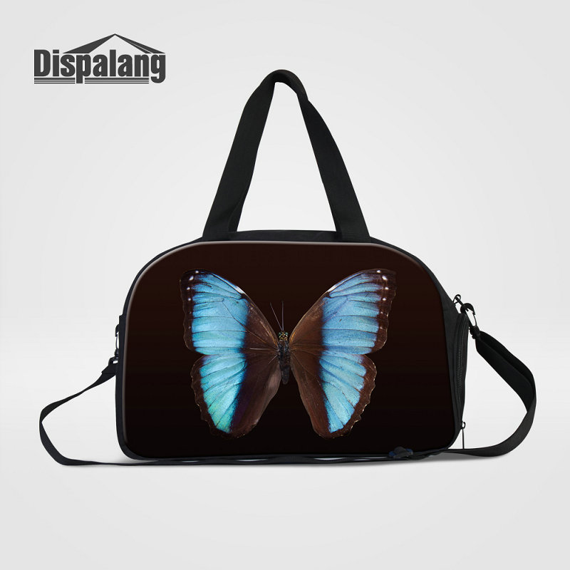 

Women Travel Duffle Bag Butterfly Insect Print Hand Luggage Weekend Bag For Traveling Top Quality Canvas Men's Sport Overnight CrossBody Bag, As the picture show