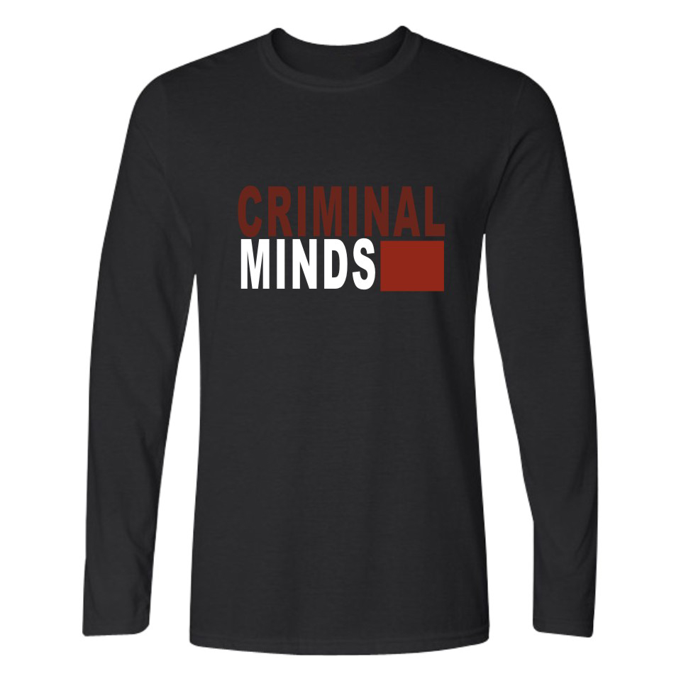 

Blackday Funny t shirts Criminal Minds Long Sleeve fitness Fashion T shirt men Amrican TV Shows cotton soft Tee shirt, Gray