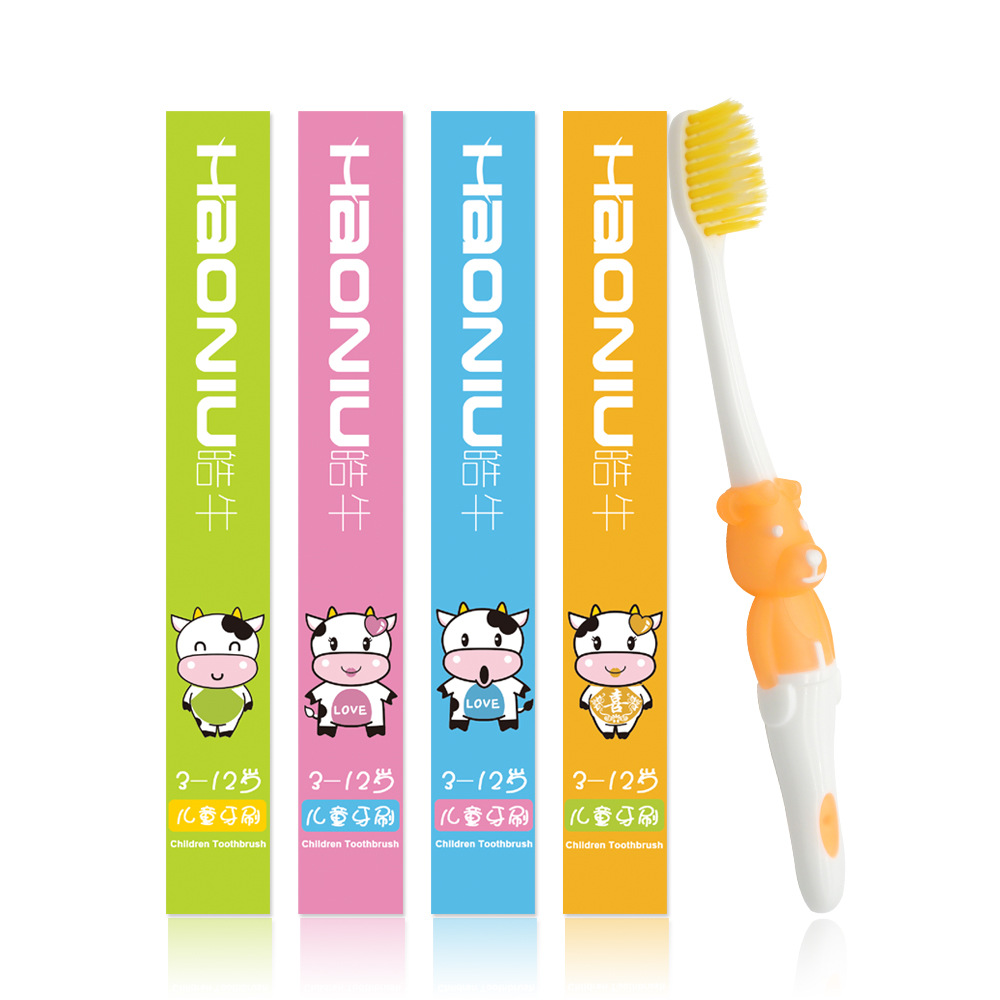 4pcs/lot Soft Cute Cartoon Bear Children Toothbrush Baby Children Kids Teeth Toothbrushes Dental Oral Care for Babies-image-428621126