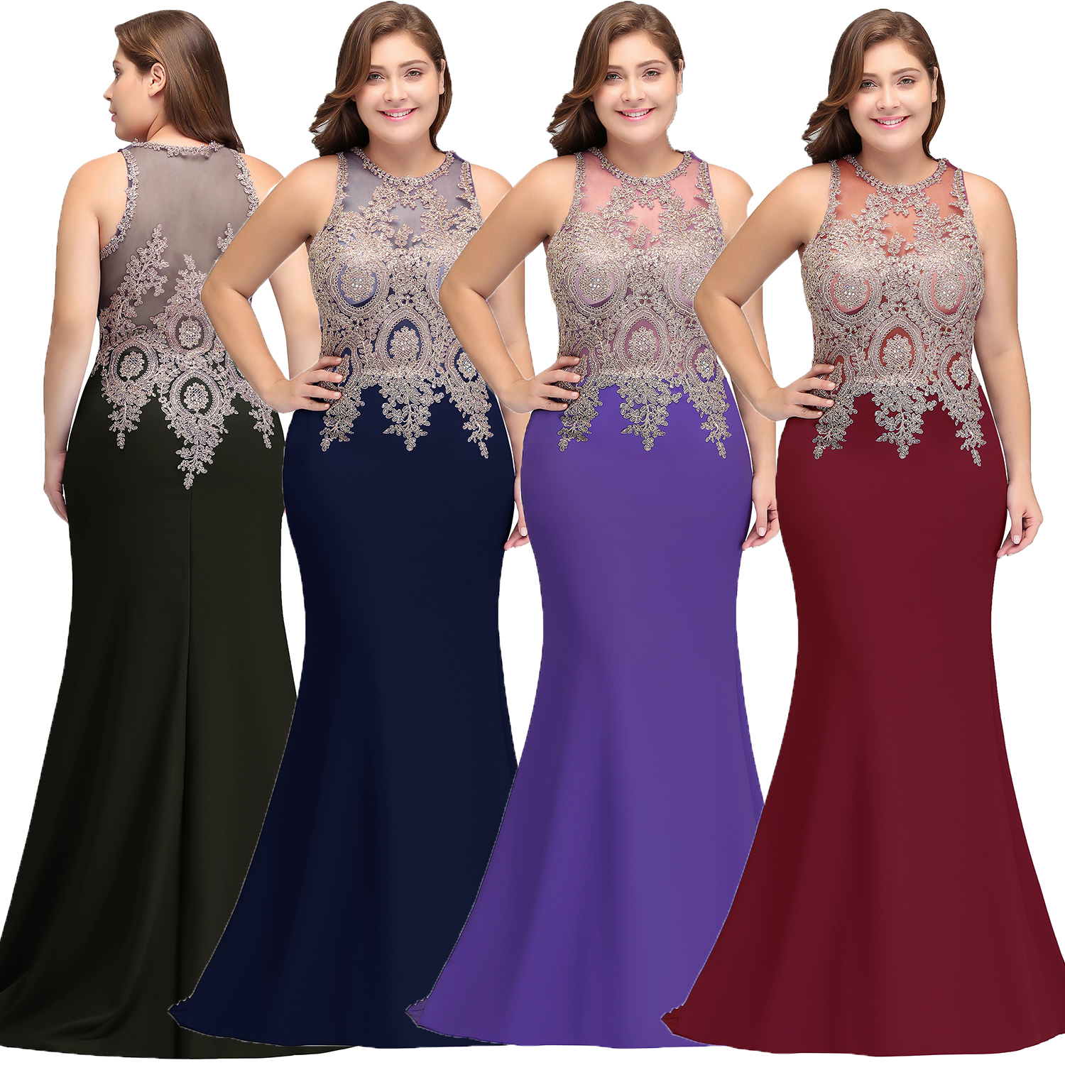 vestidos de noche largos plus size