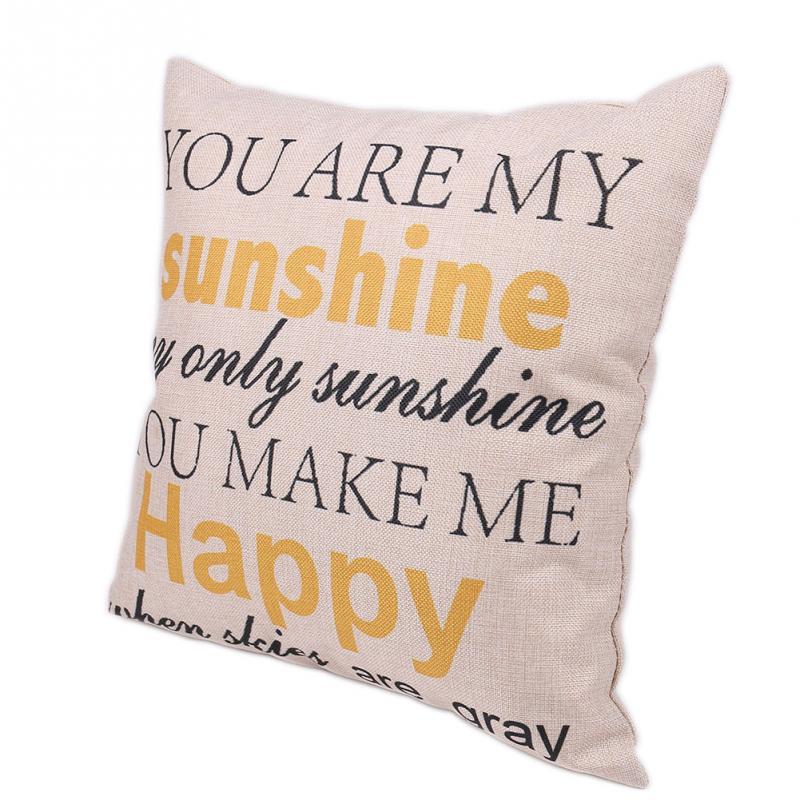 2019 You Are My Sunshine You Make Me Happy Fashion Letter Linen