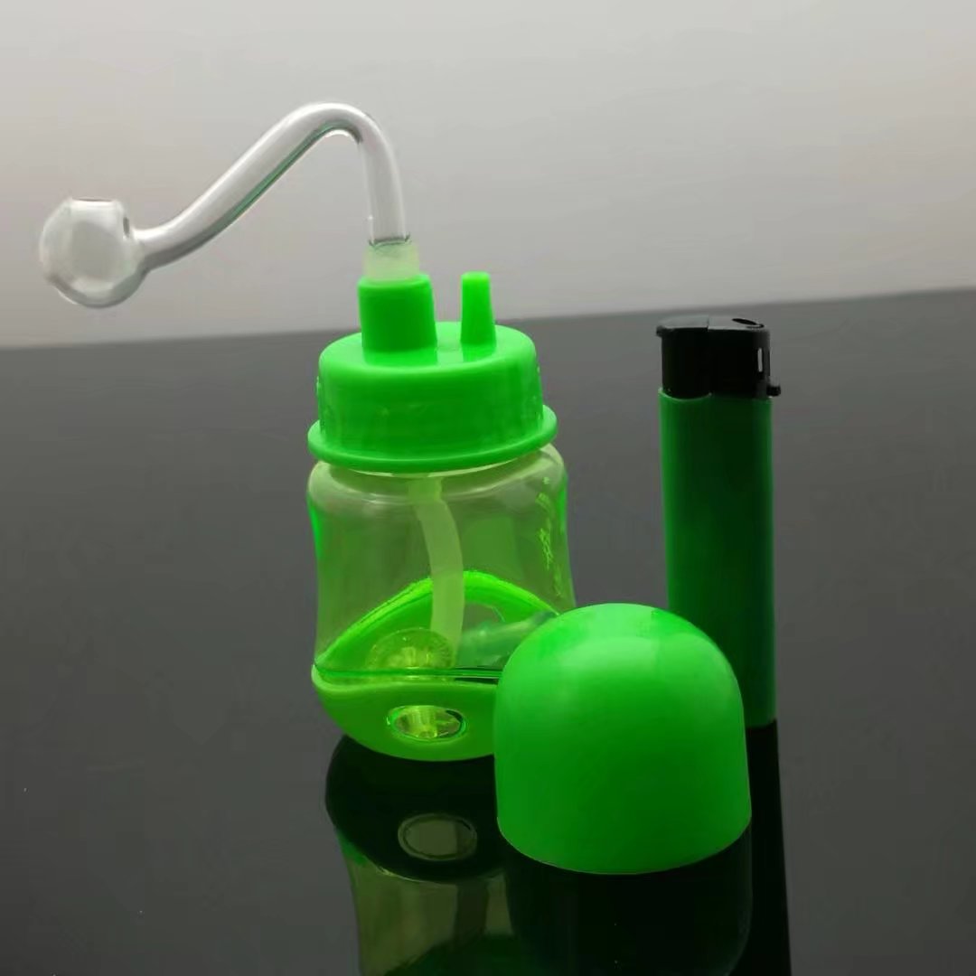 

New Coloured plastic bottle pot Wholesale bongs Oil Burner Pipes Water Pipes Glass Pipe Oil Rigs Smoking, Free Shipping