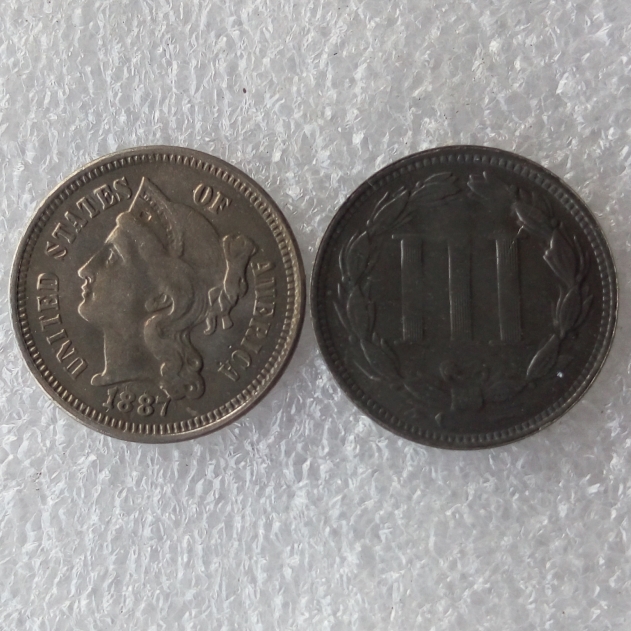 

US 1887 THREE CENT NICKEL Coin Copy Coins home decoration accessories