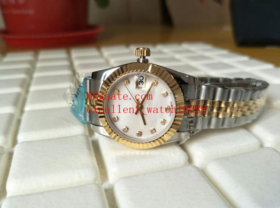 

Ladies Luxury Watches Date just 26 mm 279173 18k Yellow Gold Diamond White Dial Asia 2813 Movement Automatic Ladies Watch Watches Stainless