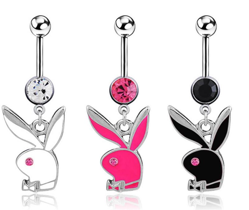 

Charm Rabbit Belly Button cute Rabbit Navel Rings Body Piercing Jewelry Rabbit Dangle belly rings Accessories Fashion pendant