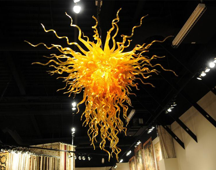 Lamp Contemporary Murano Large Modern Chandeliers High Ceiling Pendant Lights Art Decorative Blown Glass LED Chandelier Lamps AC 120v/240v-image-409553014