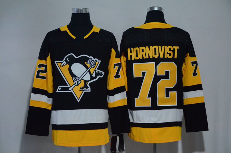 

2018 Pittsburgh Penguins Hockey Jersey #72 Patric Hornqvist Jersey Black Stitched hockey jersey