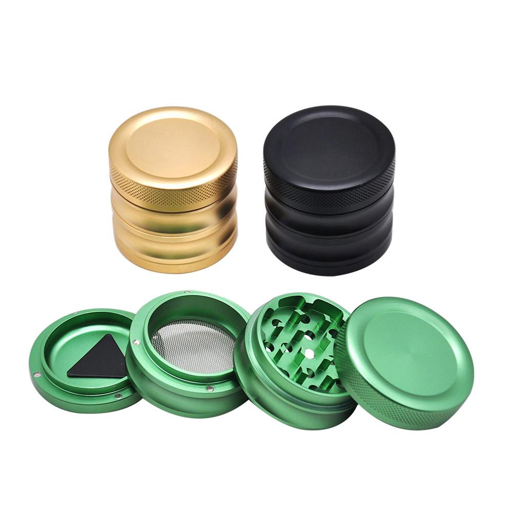 

Pepper Grinders Herb Metal Ginder 56mm 4 Layer Tobacco Grinder for Smoking Aluminum Crusher CNC Teeth Colorful Grinders Fit Dry Herb