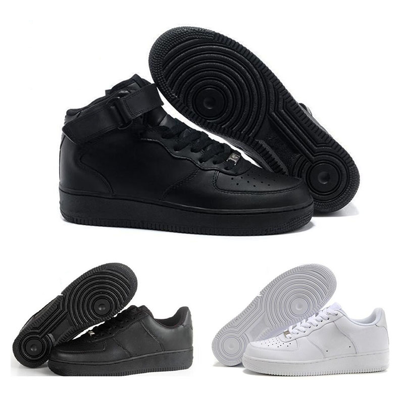 

2018 Classical 1 one All White Black Gray Low High Cut Men & Women Sports Sneakers Running Shoes one Skate Shoes 36-46