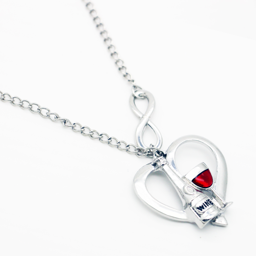 

Peach Heart Alloy Red Wine Pendant Boutique Lady Alloy Pendant Free Shipping
