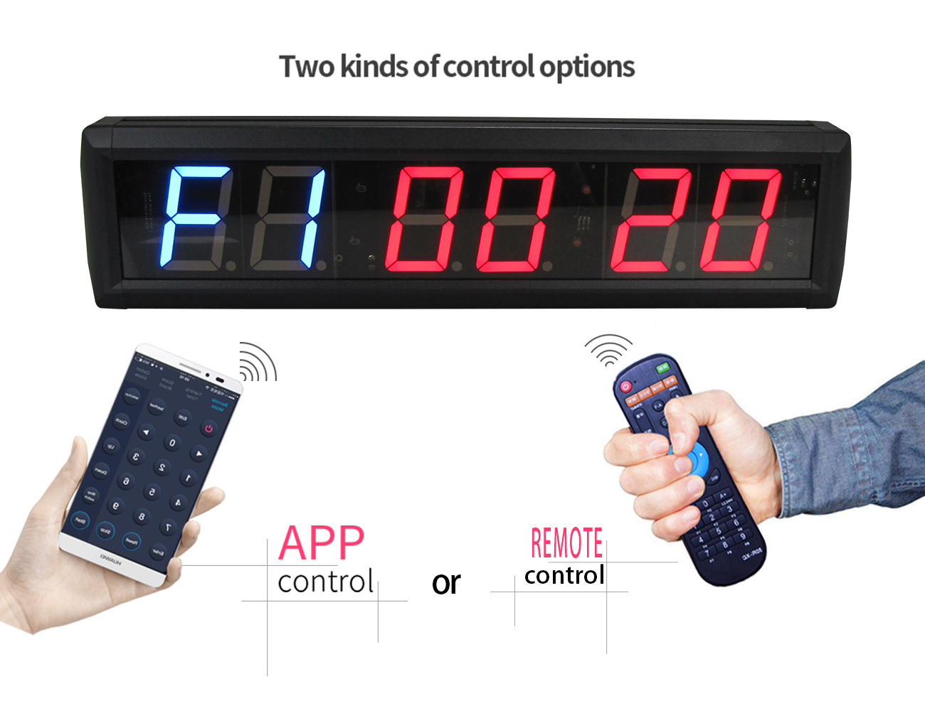[GANXIN]2.3 inch Gym Crossfit Interval Training Timer Garage Timer Workout Timing Countdown Wall Clock with IR Remote control-image-404062099