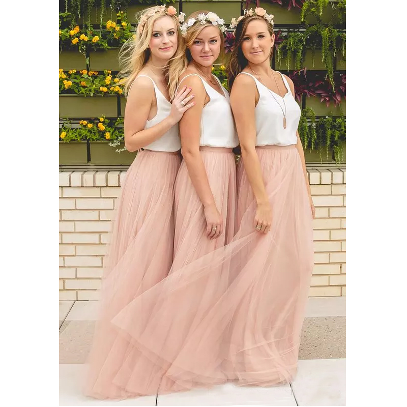 tulle skirt bridesmaid dress