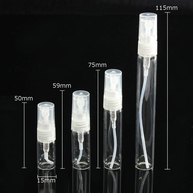 

2ml 3ml 5ml 10ml Mini Portable Sample Glass Vials Perfume Bottle For Travel Empty Parfum Bottle Refillable Cosemtic Container