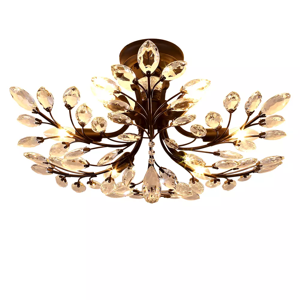 

6 Lights Flush Mount Ambient Light - Crystal LED, Vintage Country Traditional / Classic Retro Modern / Contemporary, 110-120V 220-240V Bulb