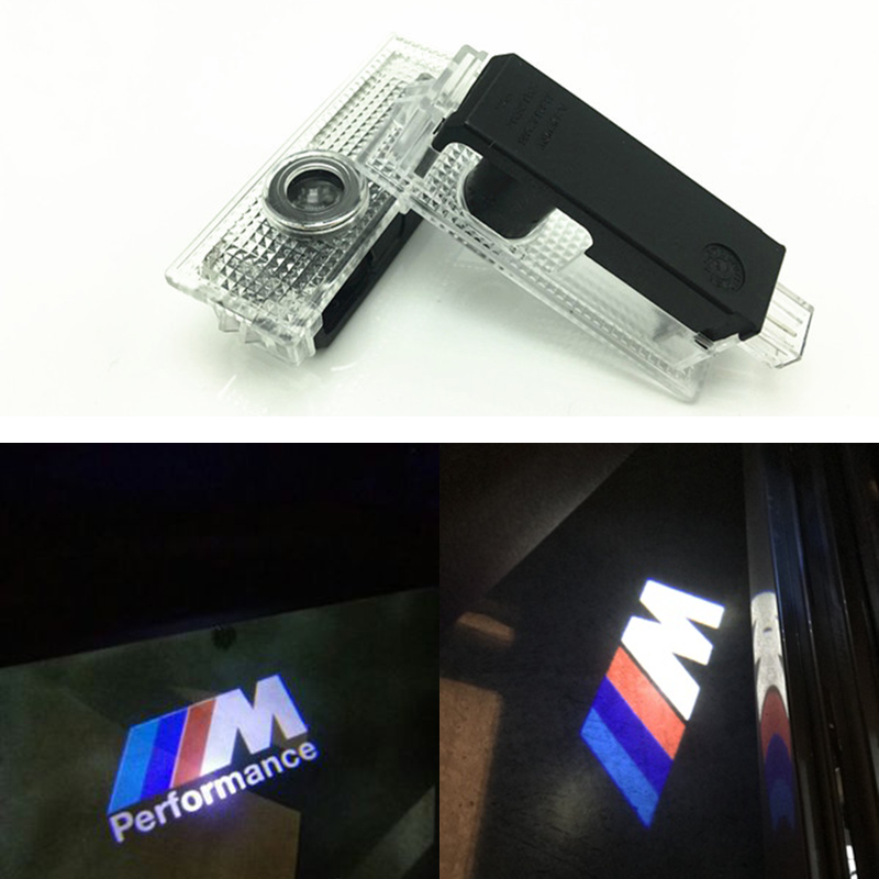 2Pcs/Lot LED Car Door Courtesy Laser Projector M Performance Logo Ghost Shadow Light for BMW E39 X5 E53 528i E52 M Car-styling-image-429509661