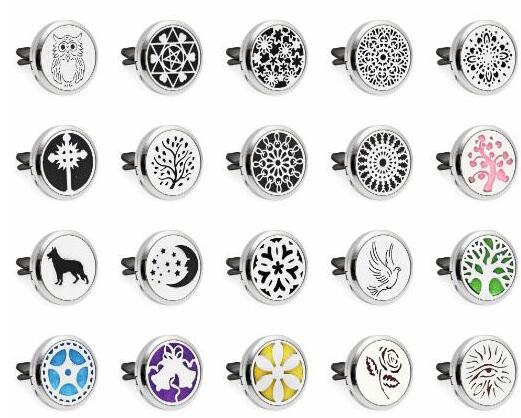 

1PCS Dove Family Tree Rose 30mm Alloy Car Diffuser Locket Vent Clip Aroma Perfume Magnetic Locket With 10p Free Oil Pads HG111-150