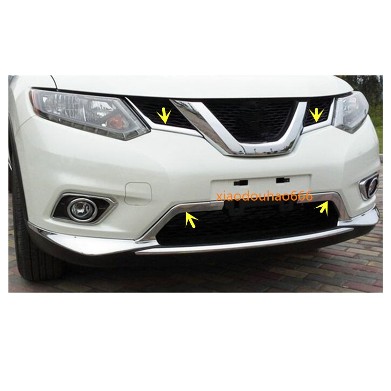 Front Bottom Grill Grid Grille Trim for Nissan X-Trail Rogue 2014-2016