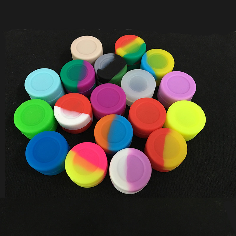 

3 ml Non-stick Silicone Container For Wax Bho Oil Butane Vaporizer Silicon Jars Dab Wax Container 1000 pieces/lot