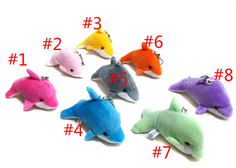 plush dolphin keychain