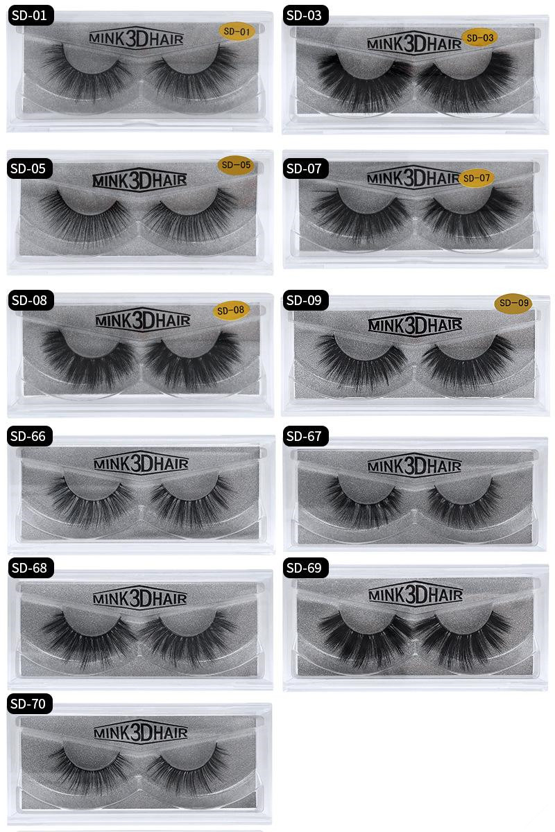 Hot Nieuwe 3D Mink Wimpers Eyelashes Messy Eye Lash Extension Sexy Wimper Volledige Strip Eye Washes door Chemical Fiber Dikke DHL Shipping