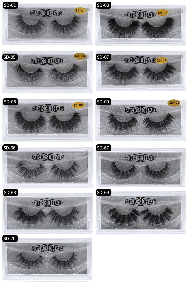 

HOT New 3D Mink Eyelashes Eyelashes Messy Eye lash Extension Sexy Eyelash Full Strip Eye Lashes by chemical fiber Thick DHL shipping