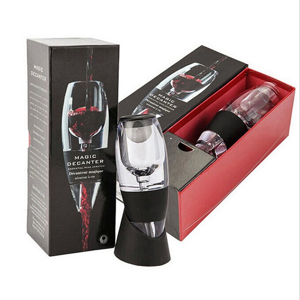 

New In Package High-grade Decanter Instant Wine Aerator Portable Travel Crystal Acrylic Quick Red Wine Aerating Pourer Decanter Holder Gift