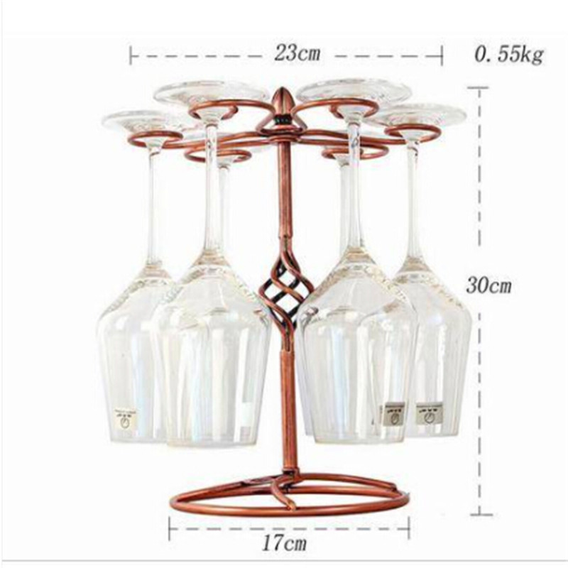 

2018 Wholesales Free shipping Decorative Racks Hanging Upside Wine Stand Metal Craft Wine rack