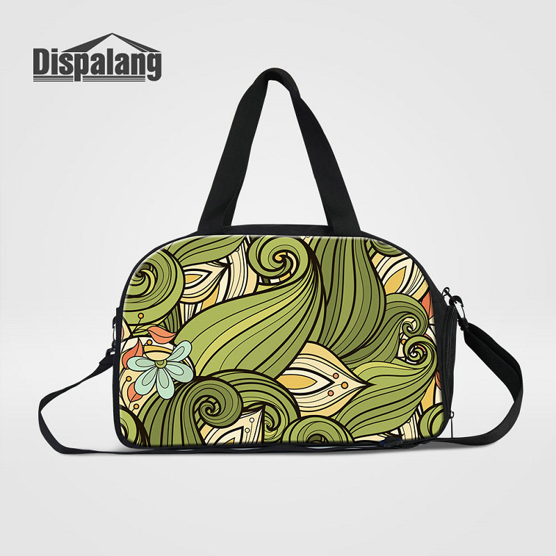 

New Fashion Women Casual Travel Bag Duffle Handbags Abstract Flower Print Duffel Bags Top Quality Canvas Weekend Bag Luxury Handbag Luggage, As the picture show