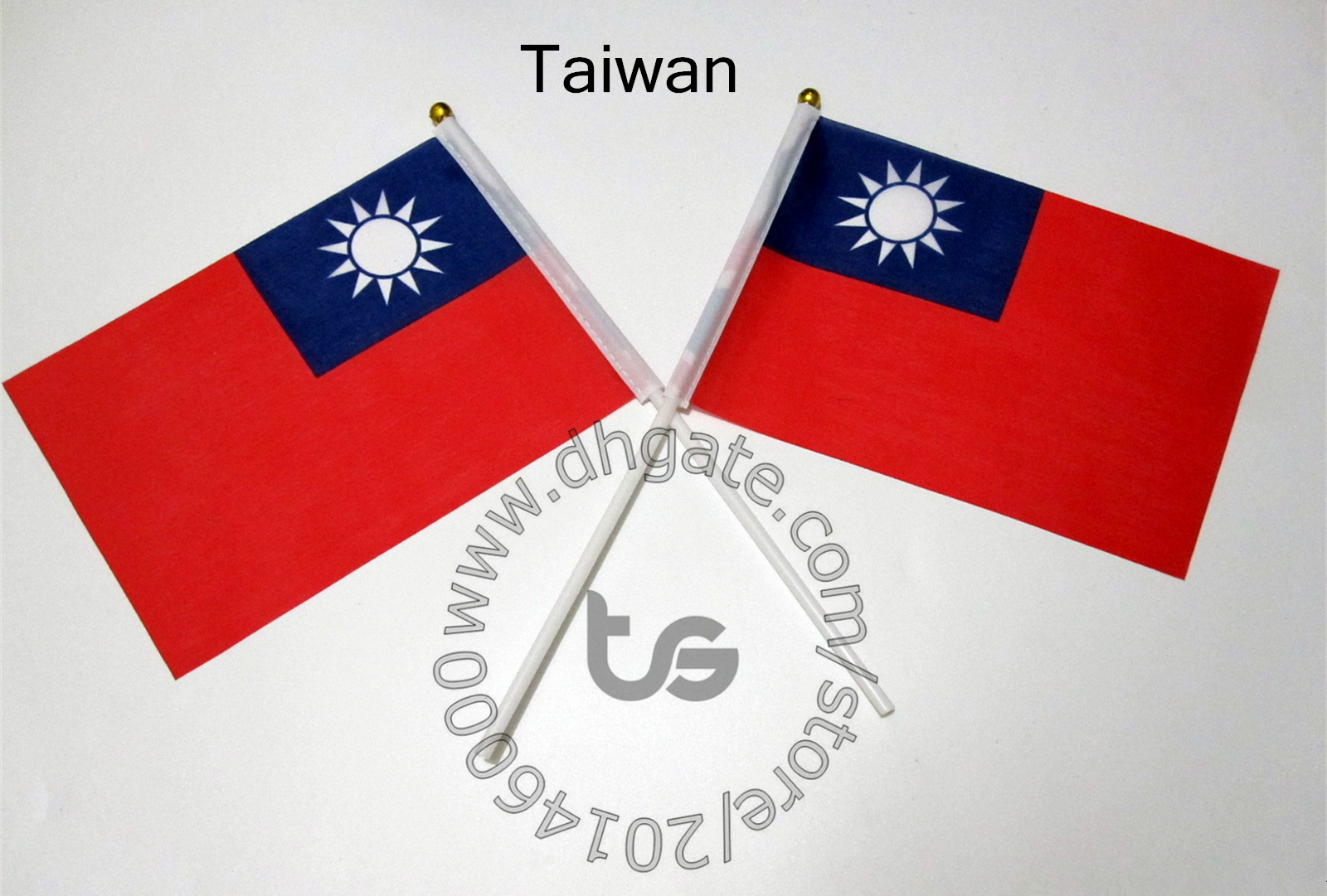 

Taiwan flag Welcome ceremony Banner 10 Pieces/Lot 14x21cm Flag 100% Polyester Flags With Plastic Flagpoles For Celebration Decoration Taiwan