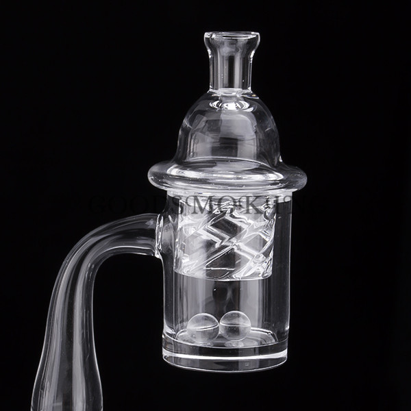 

Set Quartz Banger+Cyclone Carb Cap+Insert Quartz Balls OD 30mm quartz banger nail 10mm 14mm 18mm for Glass Water Pipes Glass bong
