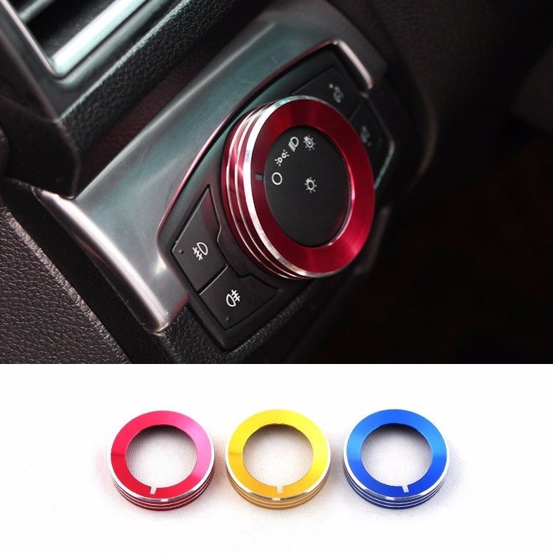 

console front head lamp light adjustment switch button ring for Ford Explorer 2011-2017