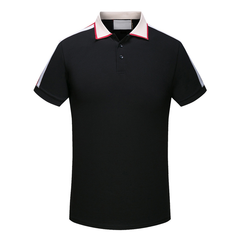 

brand new High quality Spring Summer autumn Luxury designer casual polos t shirts tees polo man shirt snake bee floral embroidery mens polos, Red