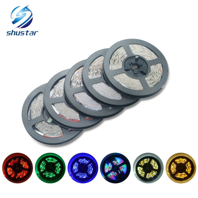 

3528 SMD Waterproof 5M 300/600 Leds flexible led strips light DC 12V warm/cool white red/green/blue