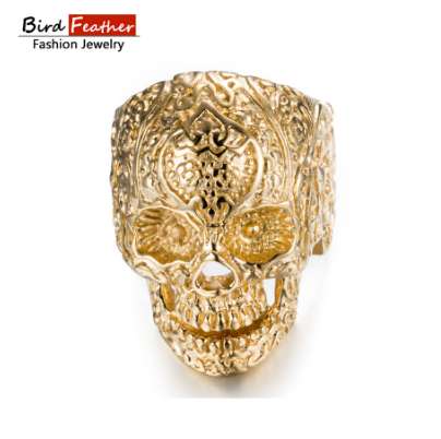 

Bird Feather Stainless Steel Men Ring Cross Hip Hop Wedding Rings for Women Male Punk Fashion Jewelry Titanium Steel Skull Rings