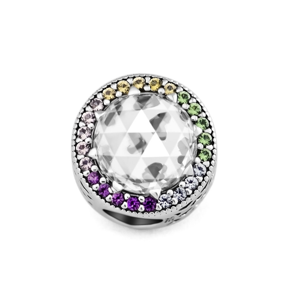 2018 Summer 925 Sterling Silver Jewelry Multi-Colored Crysta Charm Beads Fits Bracelets Necklace For Women Jewelry Making-image-420368257