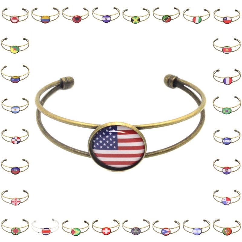 

Sports Wrist Strap Alloy Buckle bracelet new fashion World Cup Flag Alloy bracelet football Fans bracelets as gift