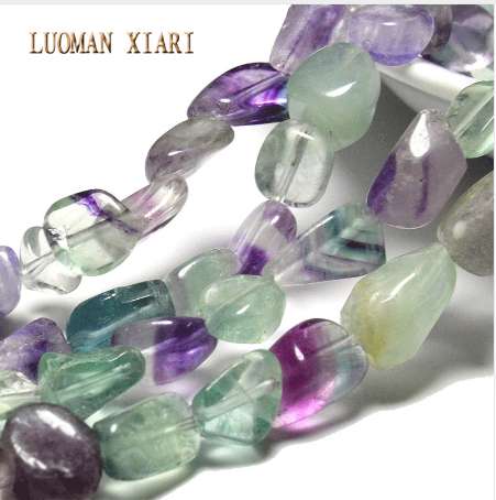 

Wholesale Irregular Gravel Shape 10-13 mm Natural Fluorite Stone Beads For Jewelry Making Stone DIY Bracelet Necklace Strand
