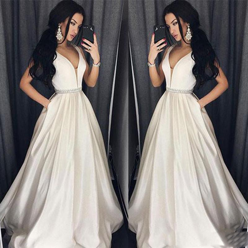 

Elegant Plus Size Prom Dresses A-Line Floor-length Long Formal Dress Evening Gown Beads Sash Robe De Soiree, Chocolate