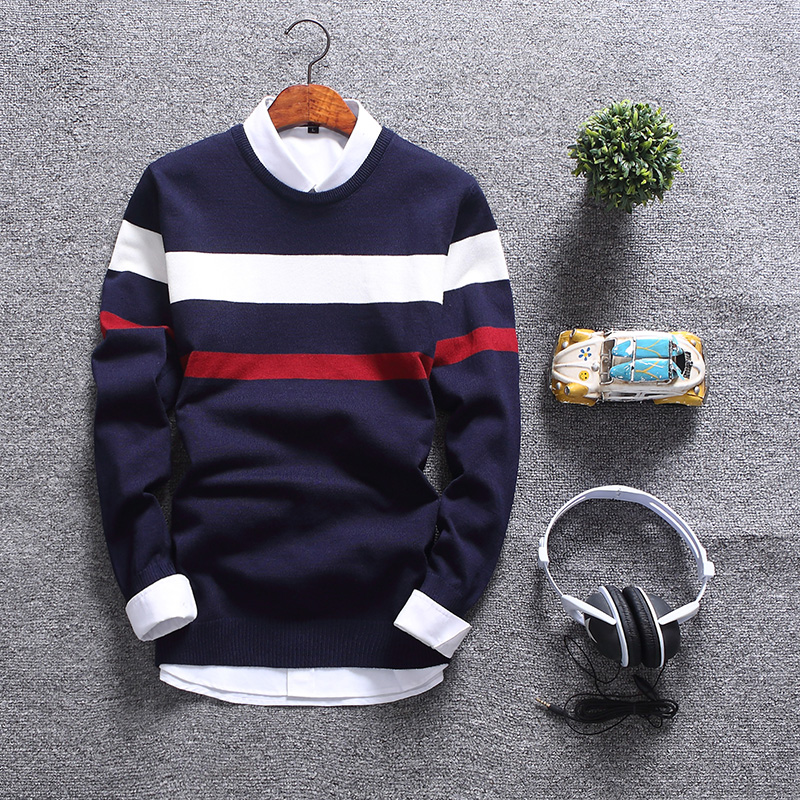 Nouvelle mode automne pull hommes col rond doux pull hommes Slim Fit hommes chandails décontracté mâle pull de noël MY1803