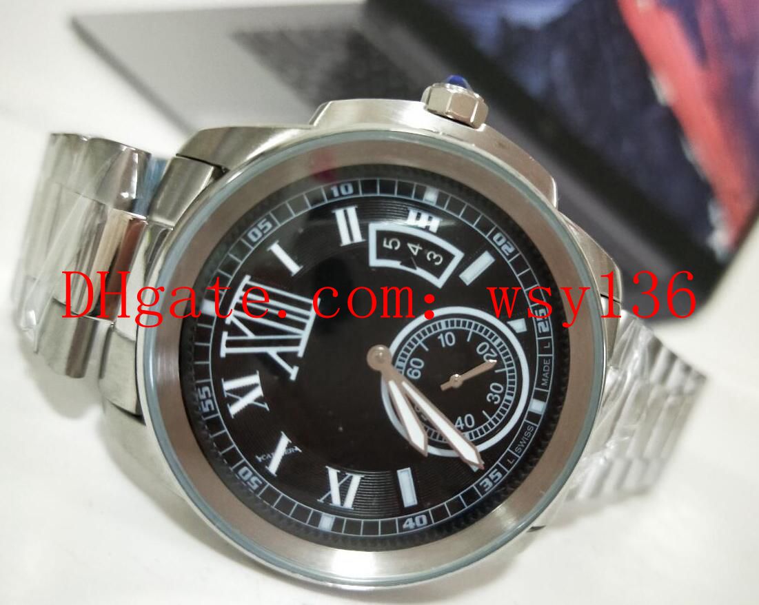 

Hot Seller Luxury Calibre de Diver Automatic Mechanical Movement Mens Watch 42mm W7100057 Black Mens Wrist Watches Transparent Back