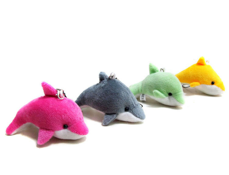plush dolphin keychain