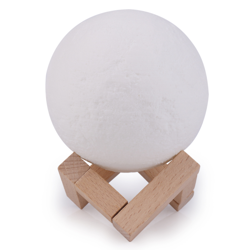 

3D Print Moon Lamp Rechargeable Night Light 3 Color Change Touch Switch Bedroom 3D lunar Moon Lamp Home Decor Creative Gift
