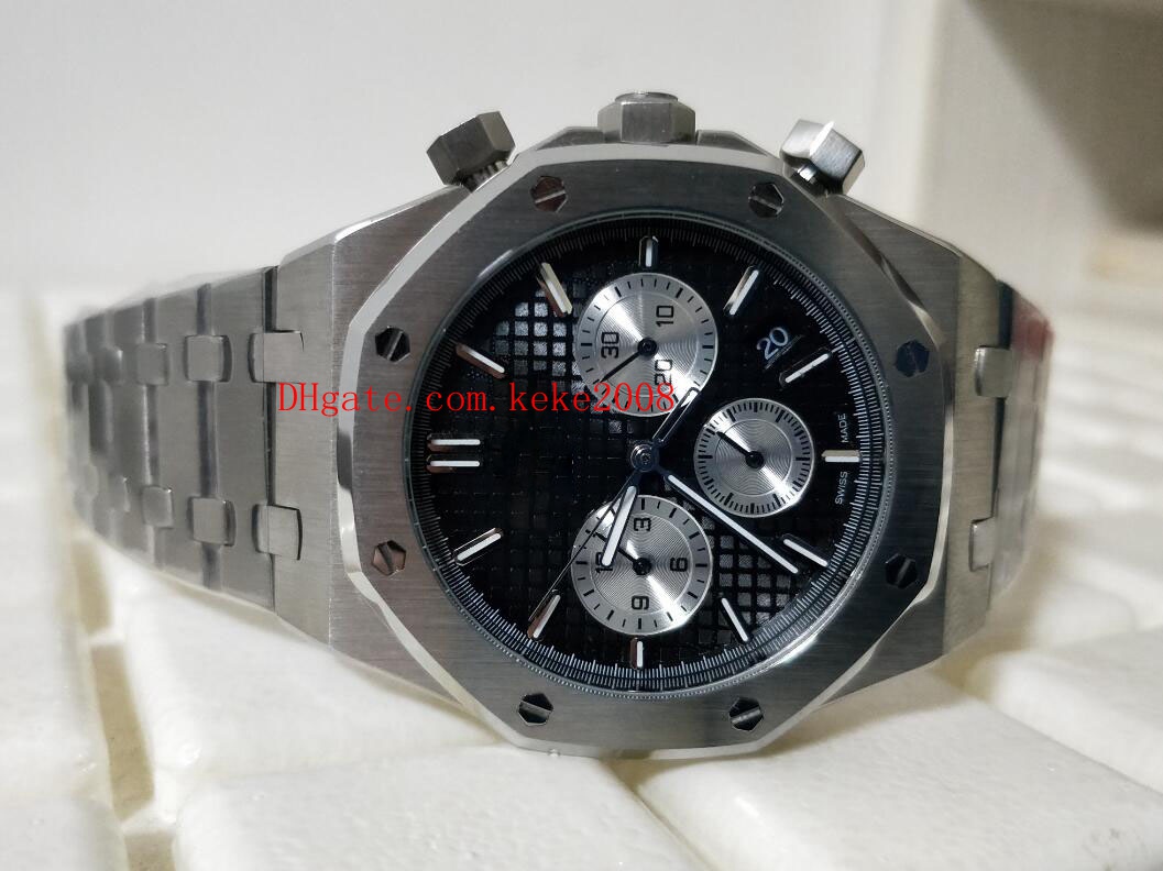 Montre-bracelet de la série classique N8 usine royal 26331st.oo.1220st.02 41mm noire cadran noir vk quartz chronographe chronographe montres mont